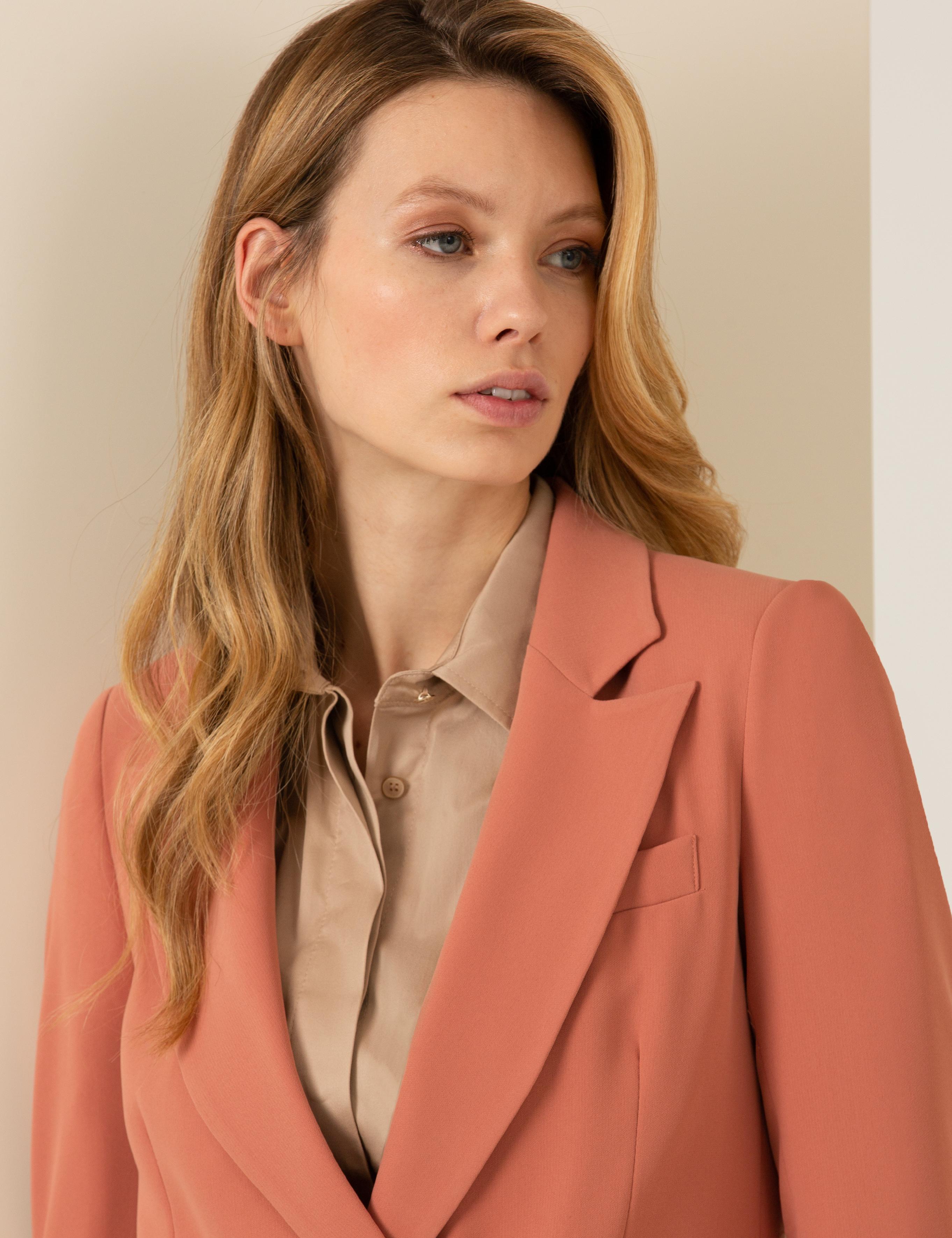 Turuncu Kruvaze Ceket