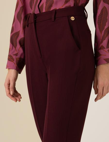 Bordo Kumaş Pantolon - 50260285008