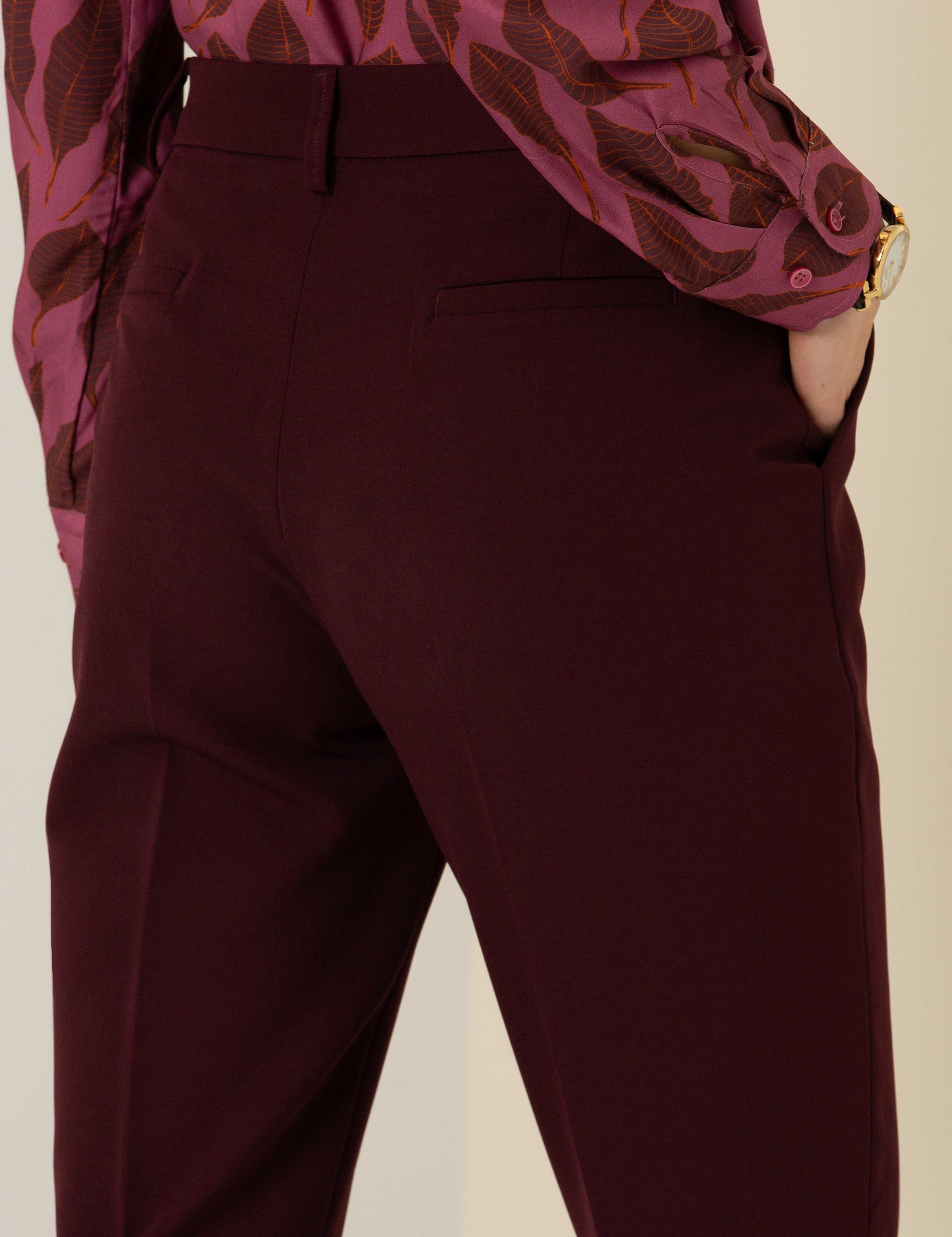 Bordo Kumaş Pantolon - Image 7
