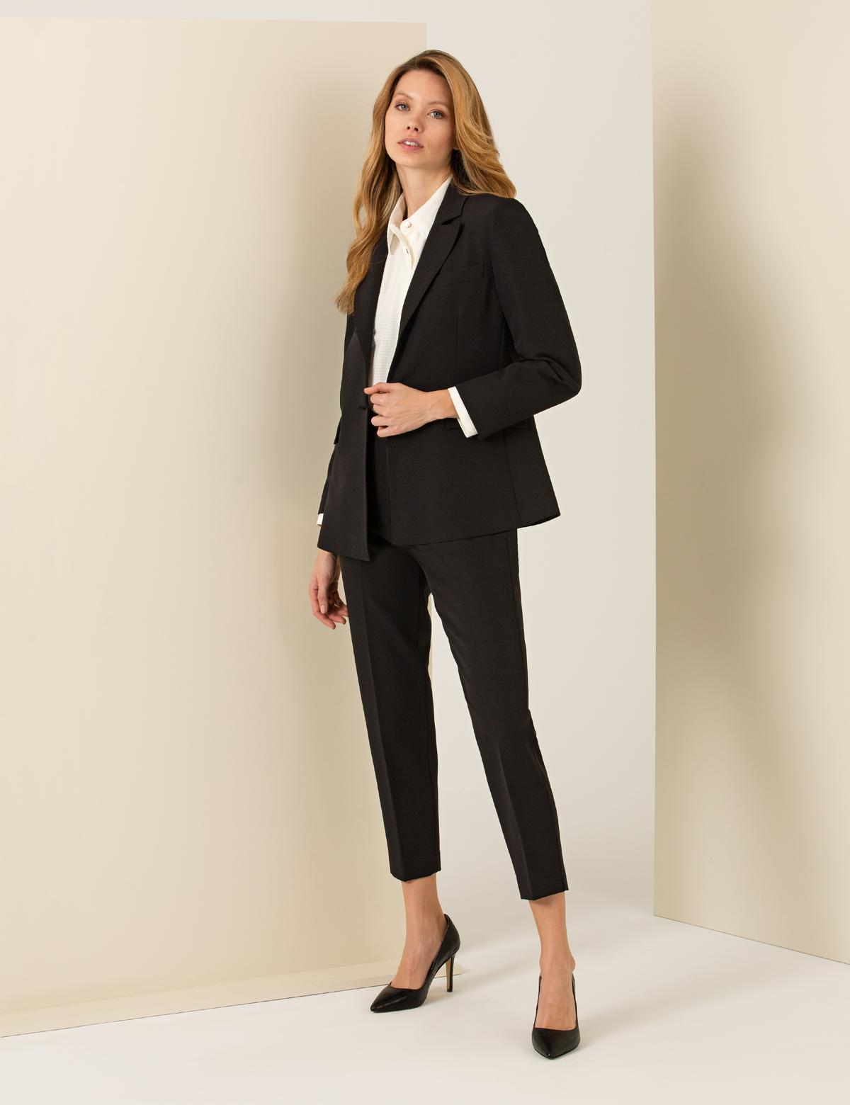 Siyah Kumaş Pantolon - 50260285001