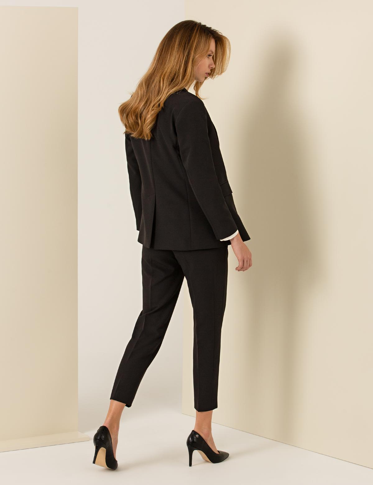 Siyah Kumaş Pantolon - 50260285001