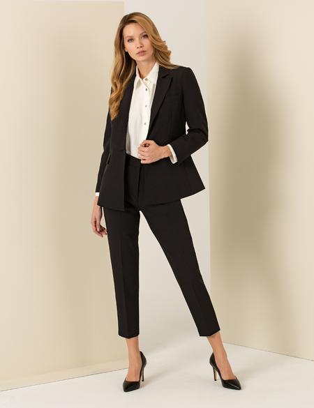 Siyah Kumaş Pantolon - 50260285001