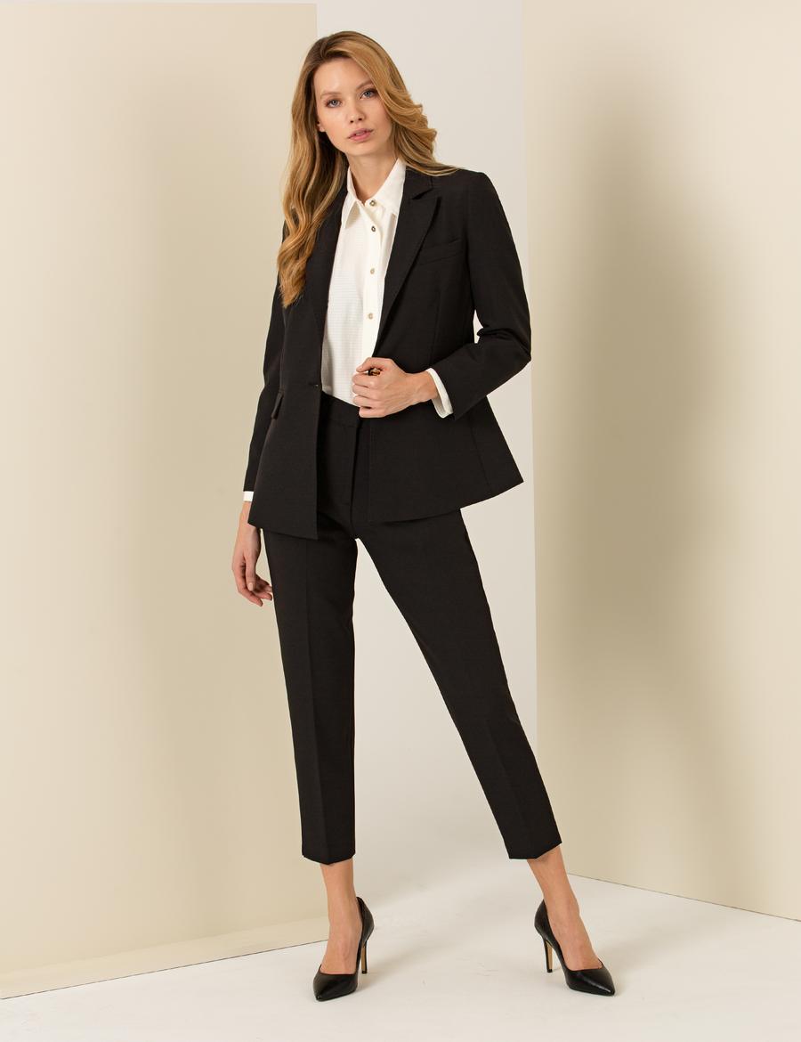 Siyah Kumaş Pantolon