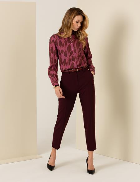 Bordo Kumaş Pantolon - 50260285008