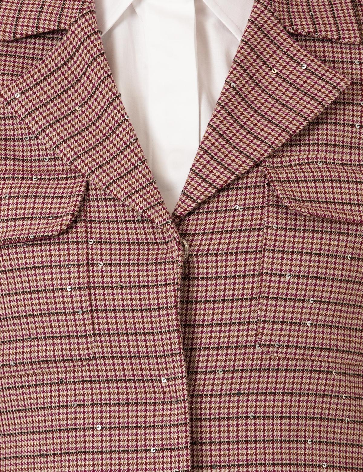 Bordo Crop Ceket - 50260293009