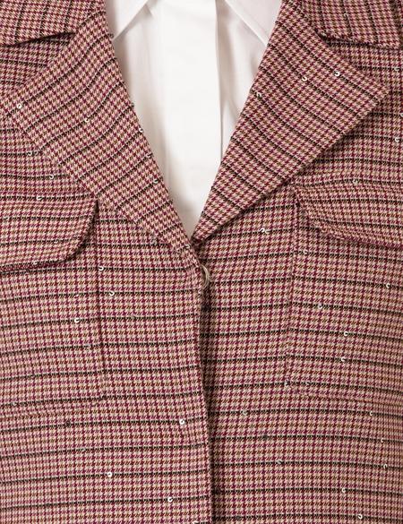 Bordo Crop Ceket - 50260293009