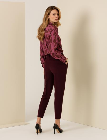 Bordo Kumaş Pantolon - 50260285008