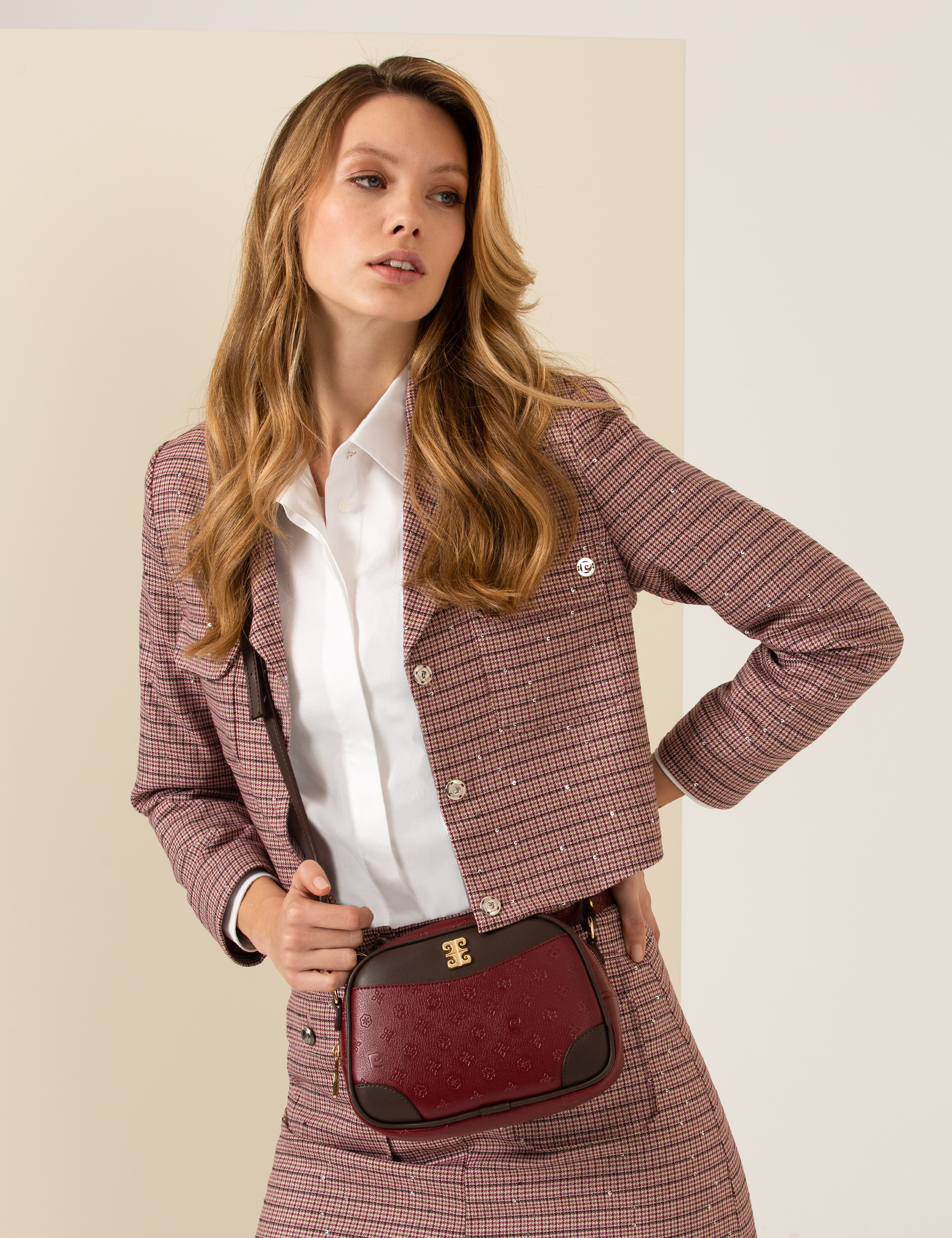 Bordo Crop Ceket - Image 1