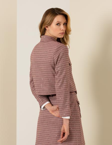 Bordo Crop Ceket - 50260293009