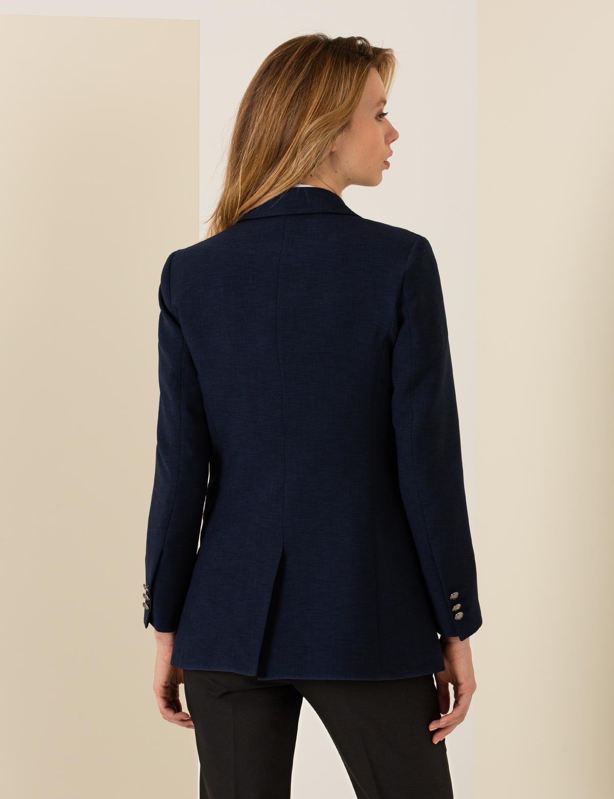 Lacivert  Kruvaze Ceket - 50260292003