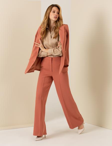 Turuncu Palazzo Kumaş Pantolon - 50260286006