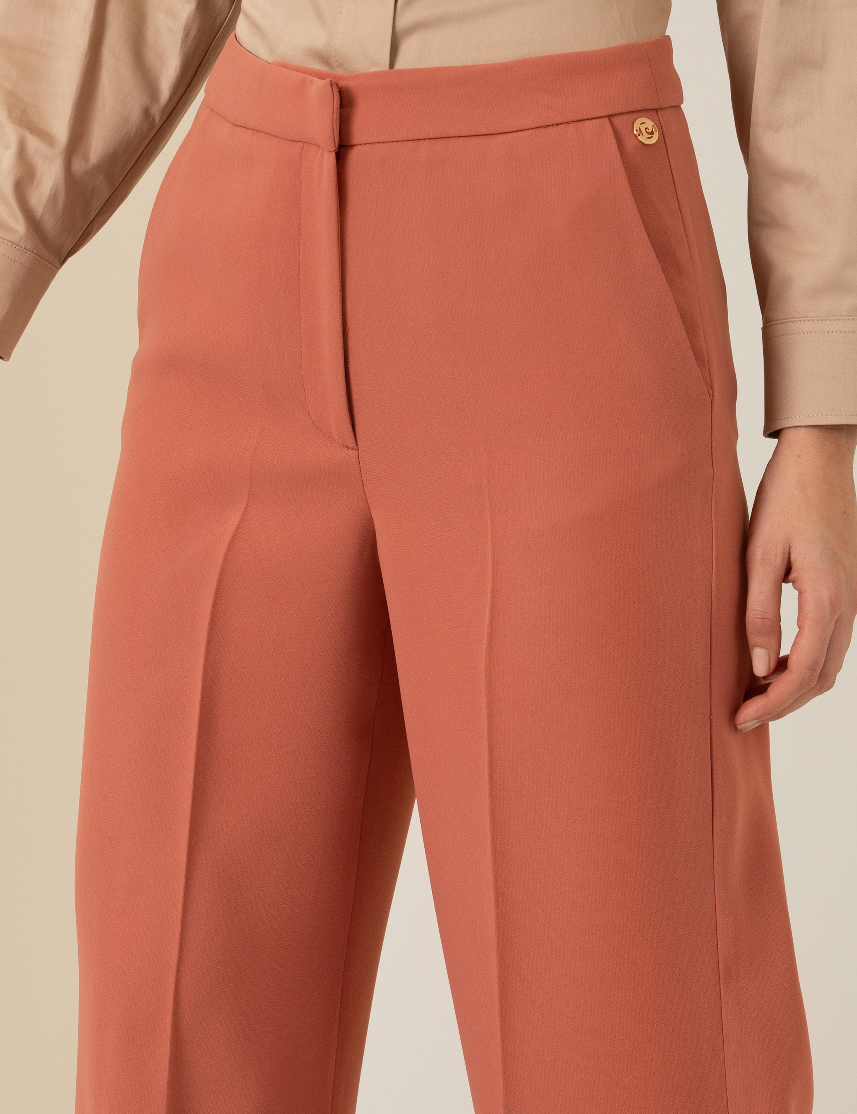 Turuncu Palazzo Kumaş Pantolon