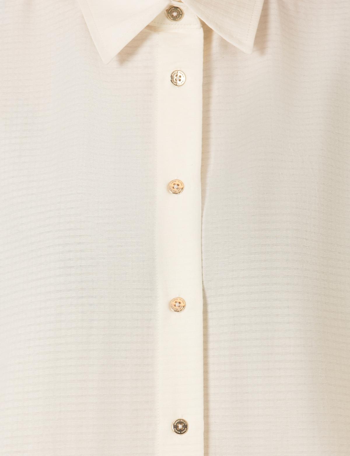 Beyaz Oversize Uzun Kollu Gömlek - 50253022024