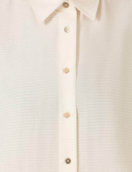 Beyaz Oversize Uzun Kollu Gömlek - 50253022024