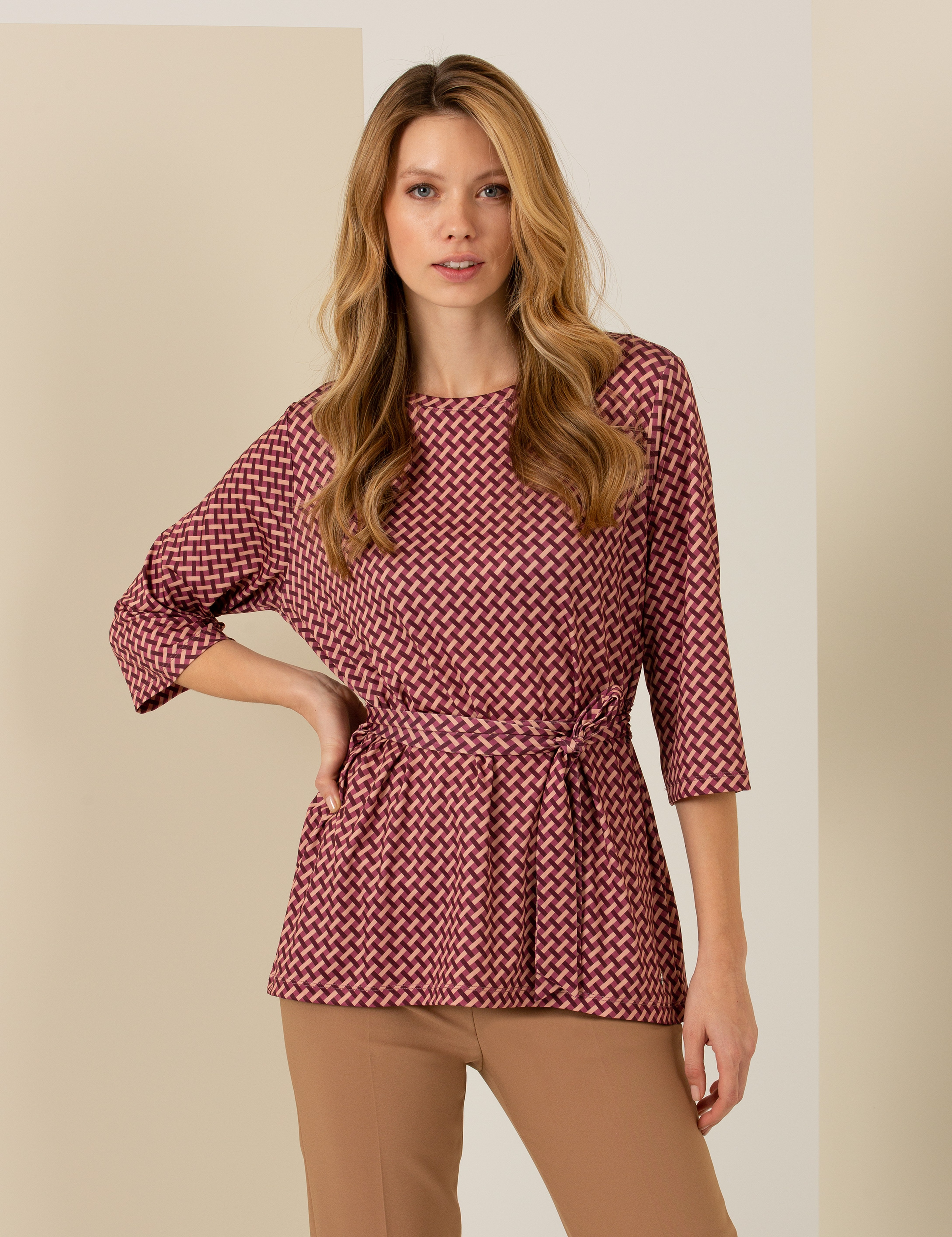 Gül Kurusu Comfort Fit Örme Bluz - Image 3