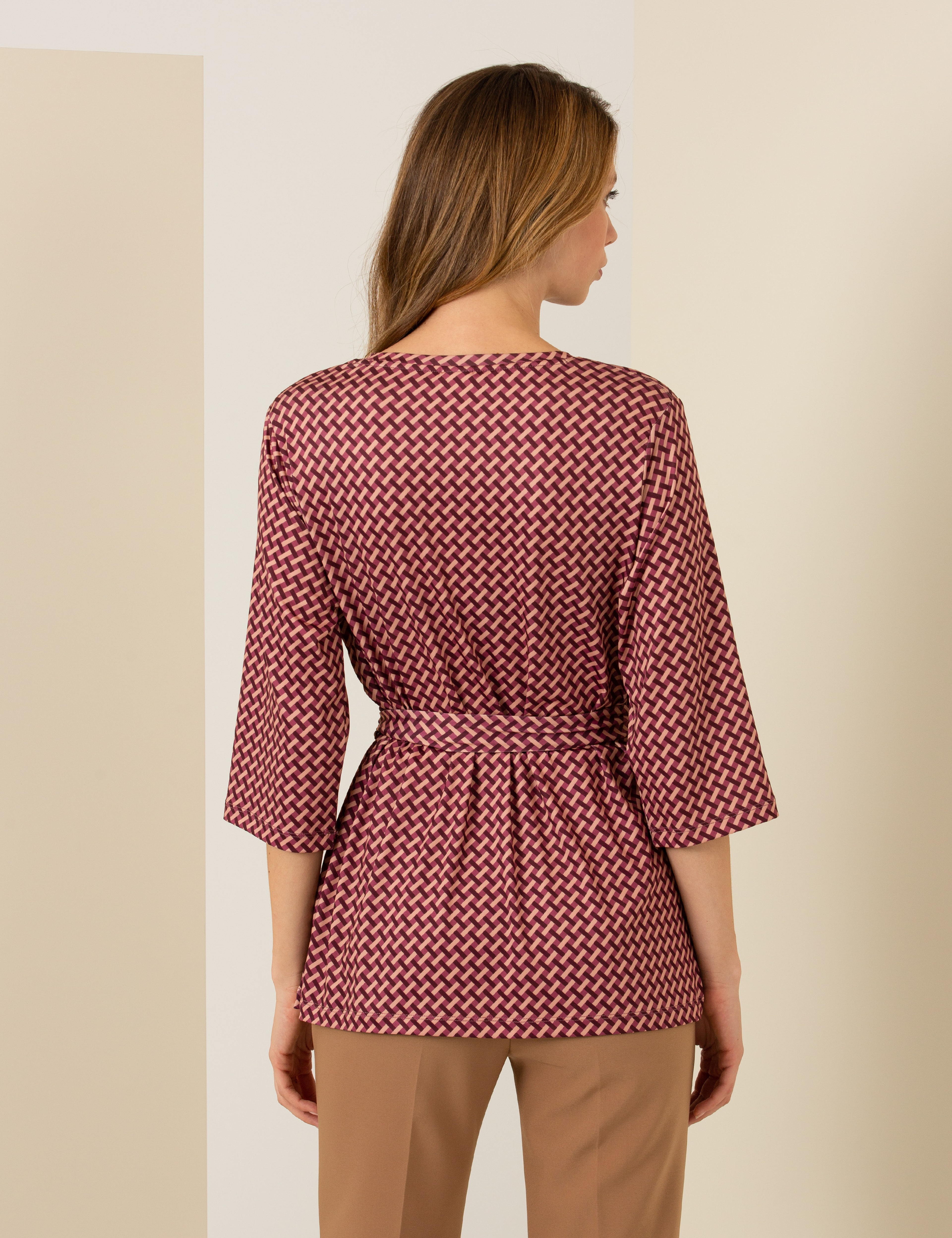 Gül Kurusu Comfort Fit Örme Bluz - Image 5