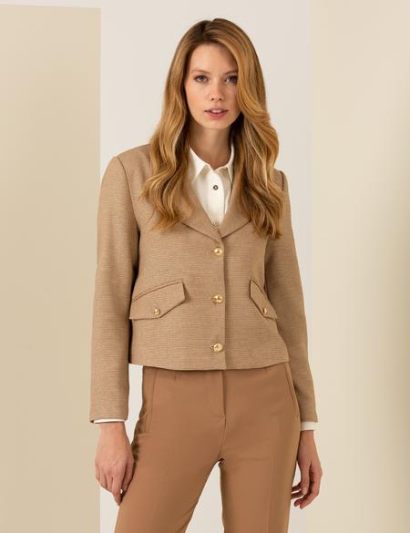 Camel Crop Ceket - 50260294004