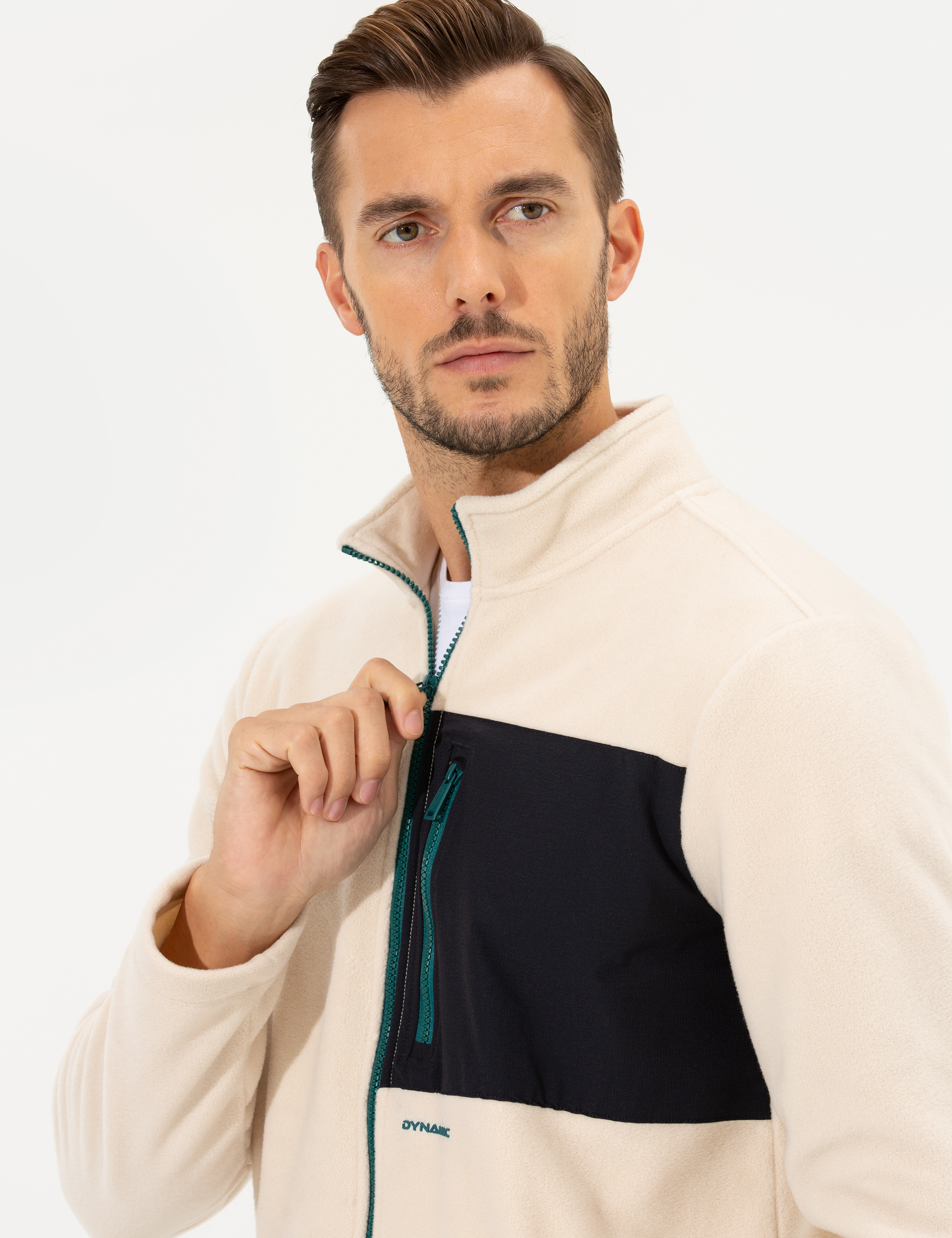 Bej Regular Fit Polar Hırka