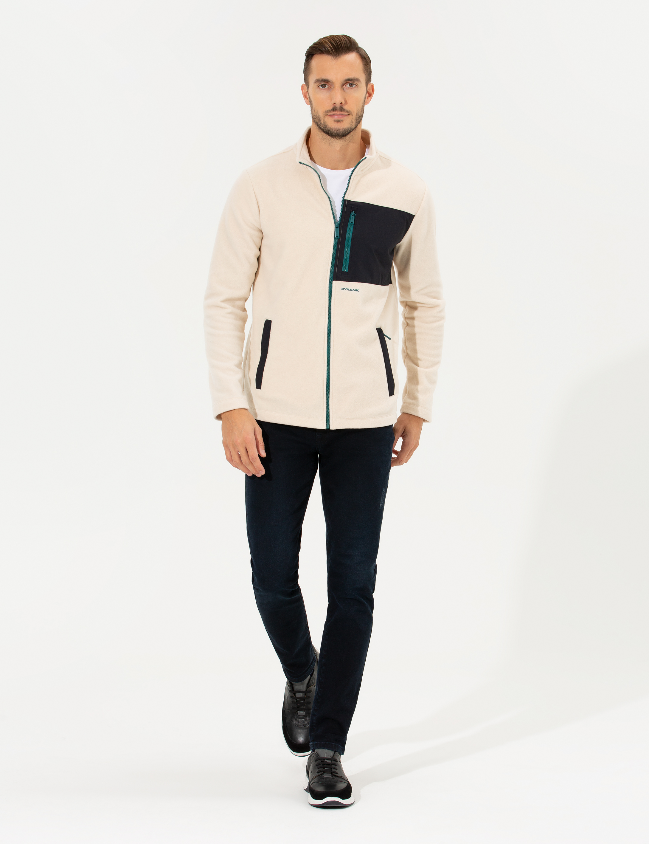 Bej Regular Fit Polar Hırka