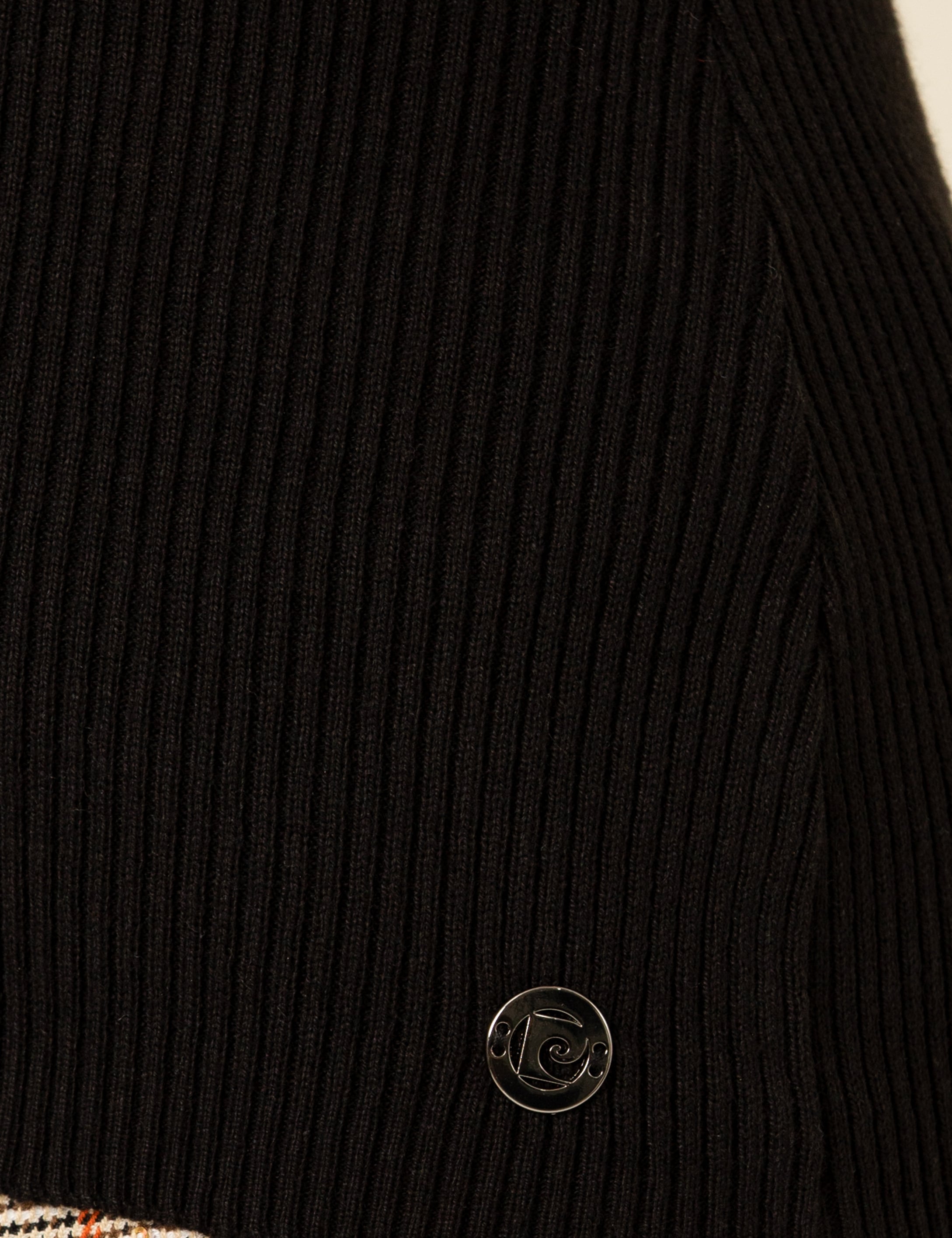 Siyah Slim Fit Bisiklet Yaka Kazak