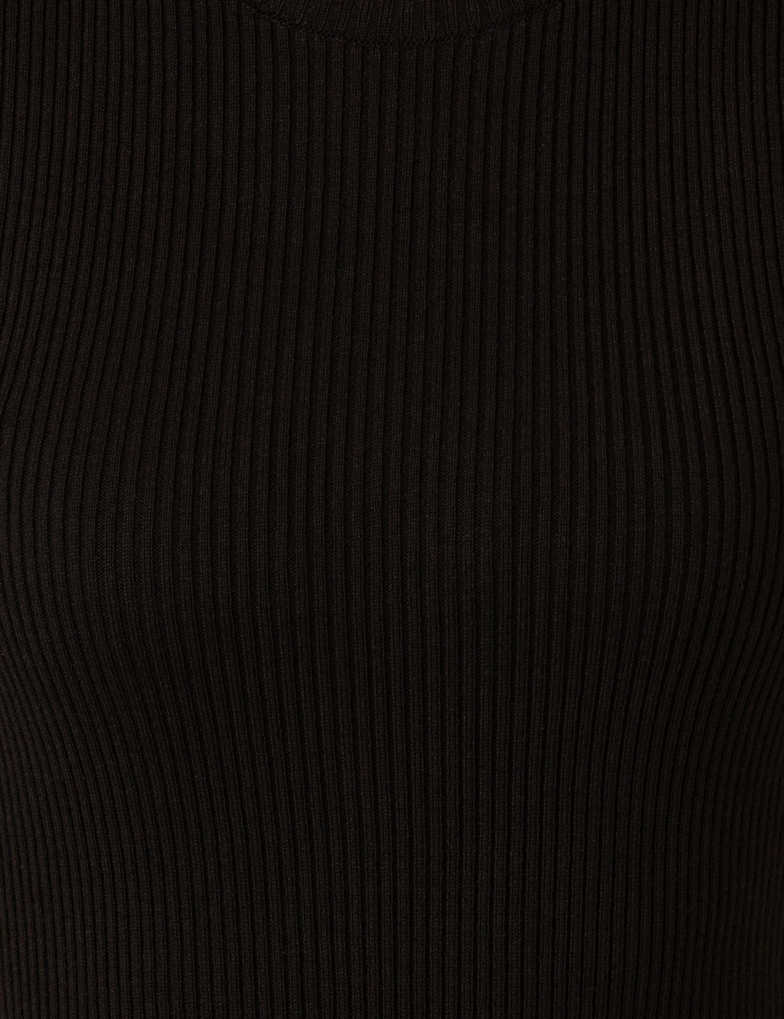 Siyah Slim Fit Bisiklet Yaka Kazak