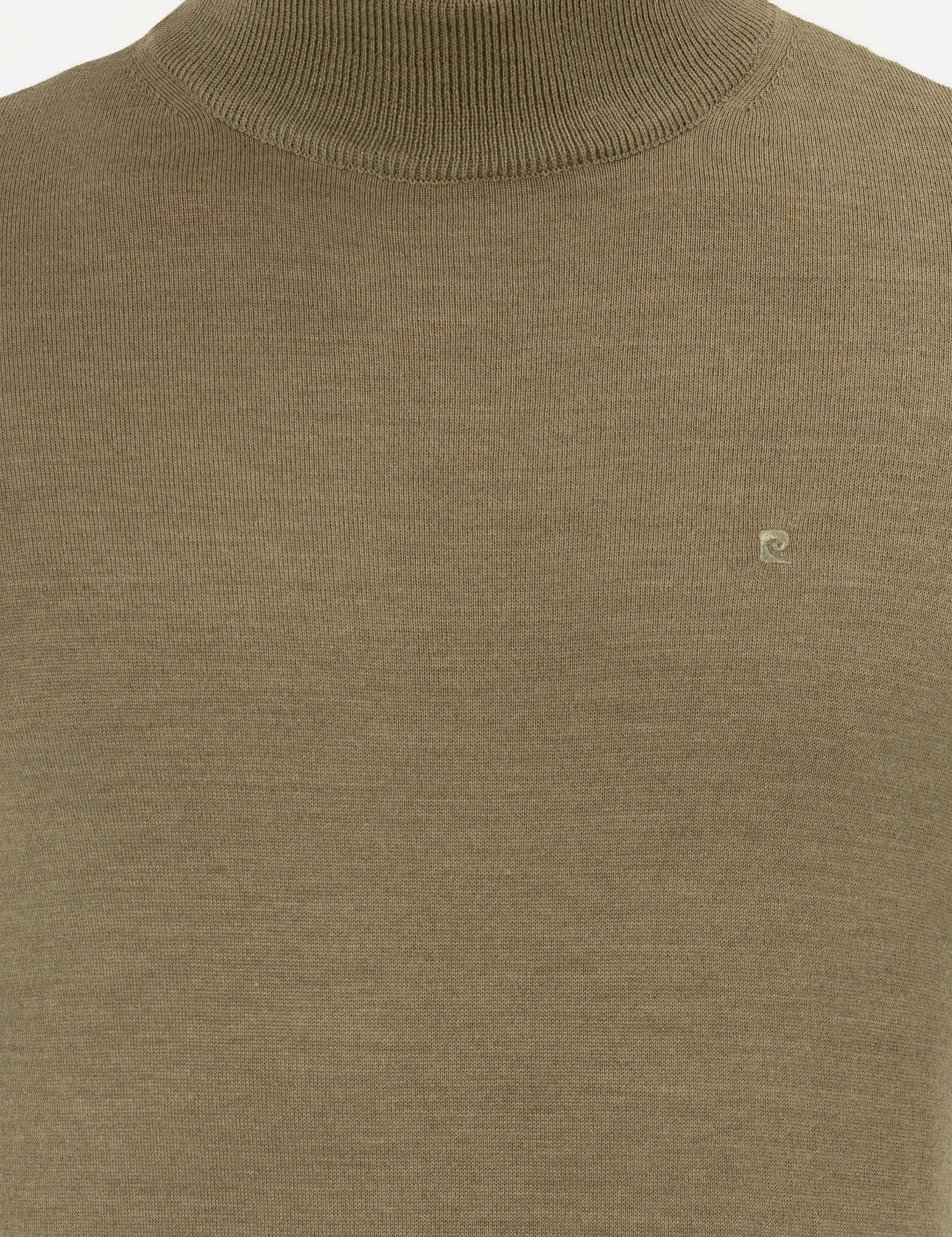 Su Yeşili Regular Fit Yarım Balıkçı Yaka Yün Karışımlı Basic Triko Kazak