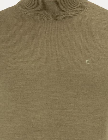 Su Yeşili Regular Fit Yarım Balıkçı Yaka Yün Karışımlı Basic Triko Kazak - 50236754131