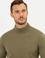 Su Yeşili Regular Fit Yarım Balıkçı Yaka Yün Karışımlı Basic Triko Kazak