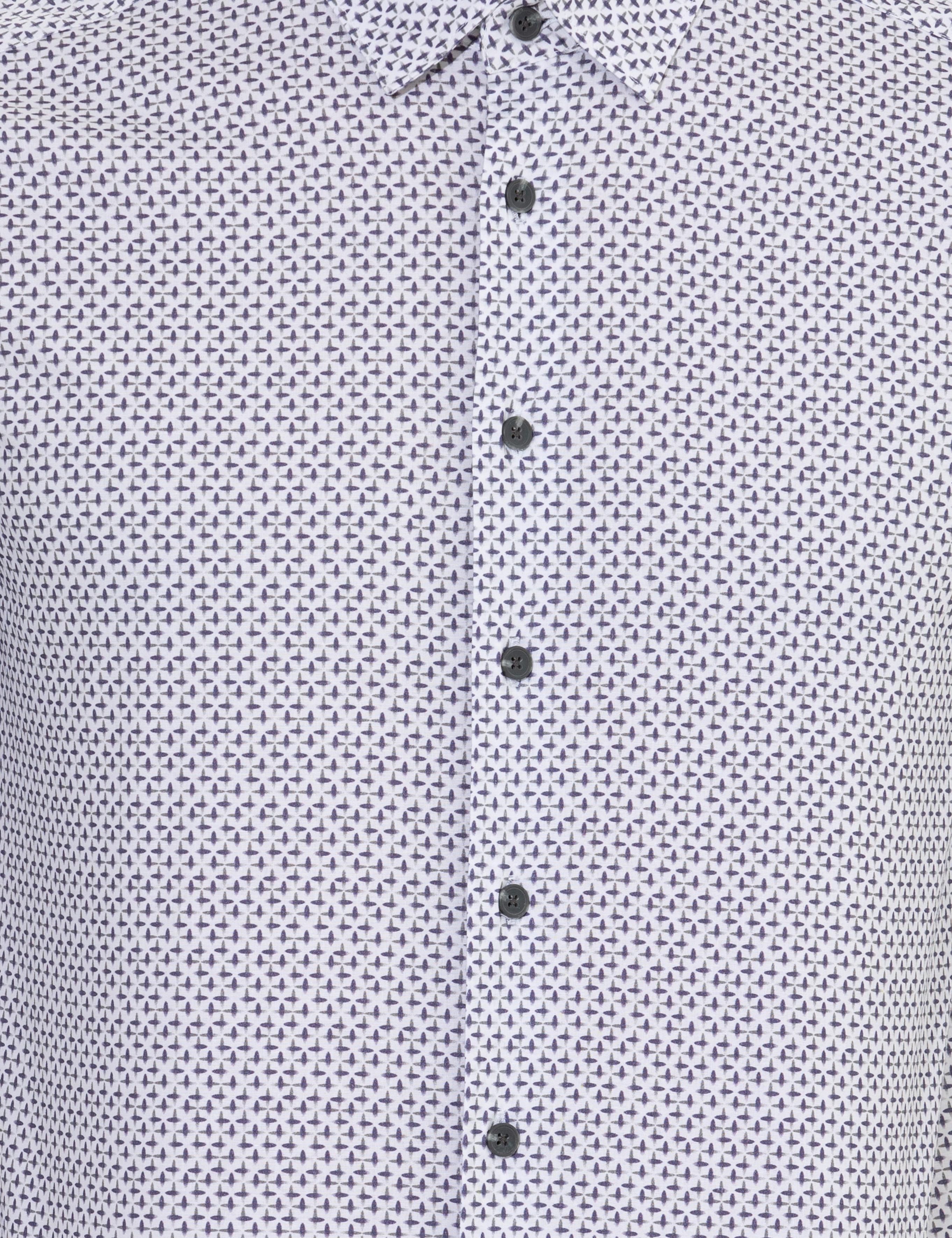 Mor Slim Fit Uzun Kollu Gömlek