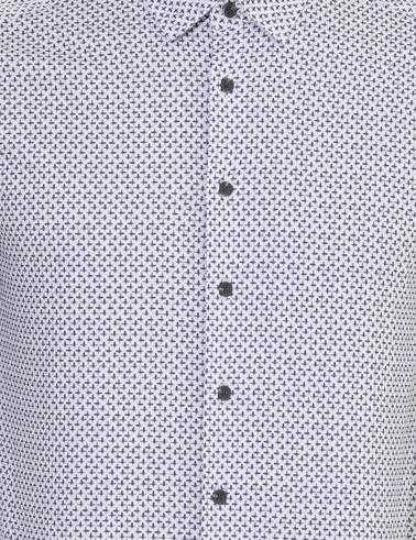 Mor Slim Fit Uzun Kollu Gömlek