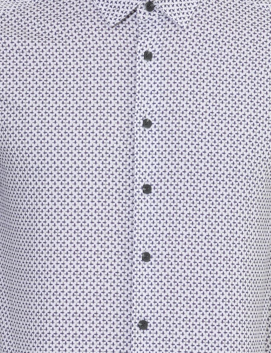 Mor Slim Fit Uzun Kollu Gömlek