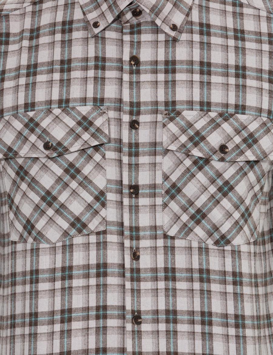 Açık Kahverengi Regular Fit Uzun Kollu Gömlek