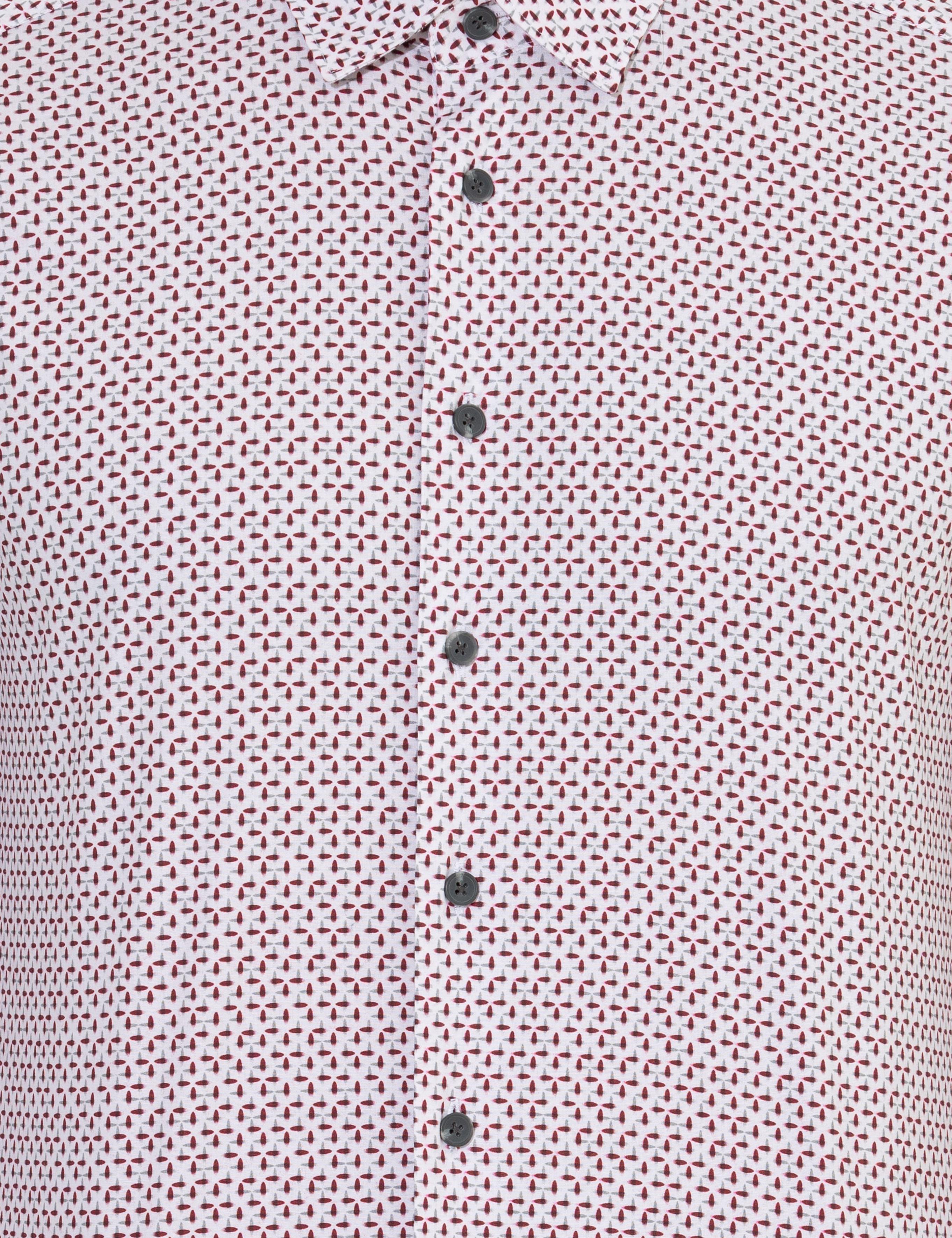 Bordo Slim Fit Uzun Kollu Gömlek