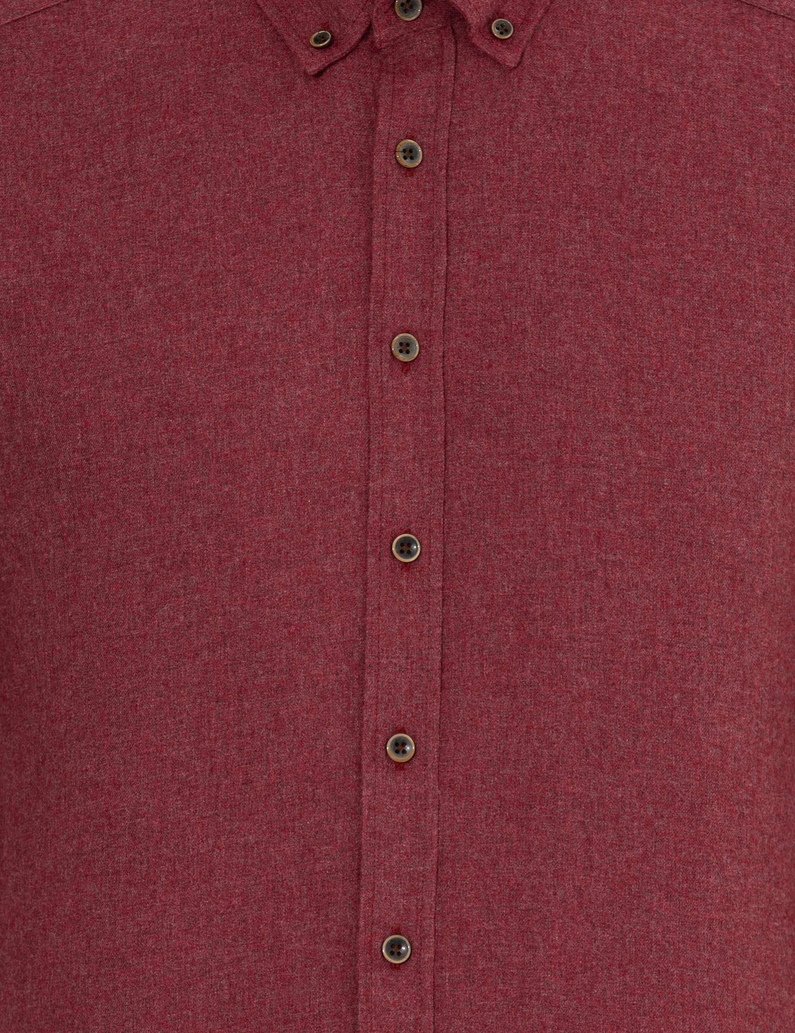 Bordo Regular Fit Uzun Kollu Gömlek