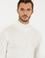 Ekru Slim Fit Balıkçı Yaka Triko Kazak