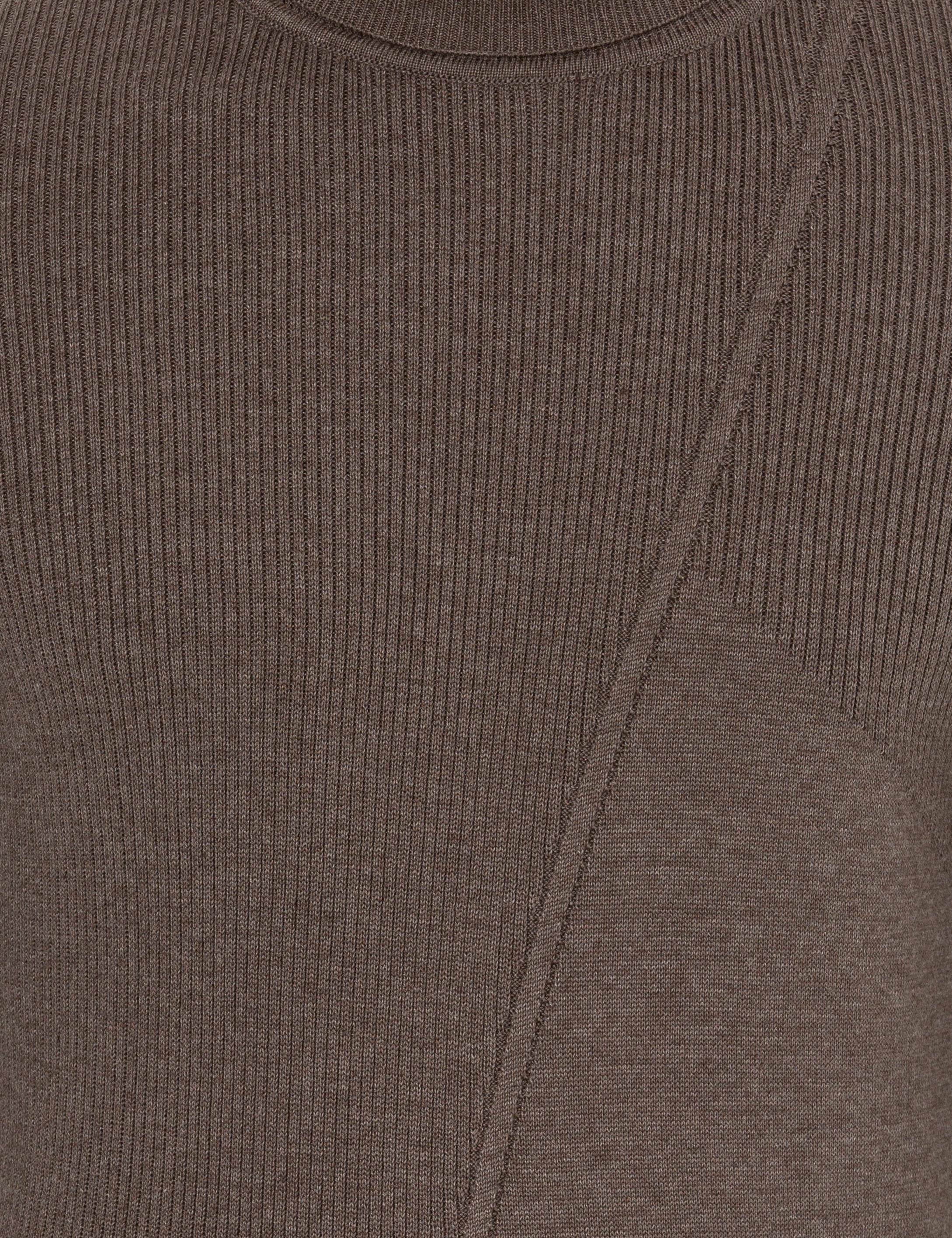Vizon Melanj Slim Fit Balıkçı Yaka Triko Kazak