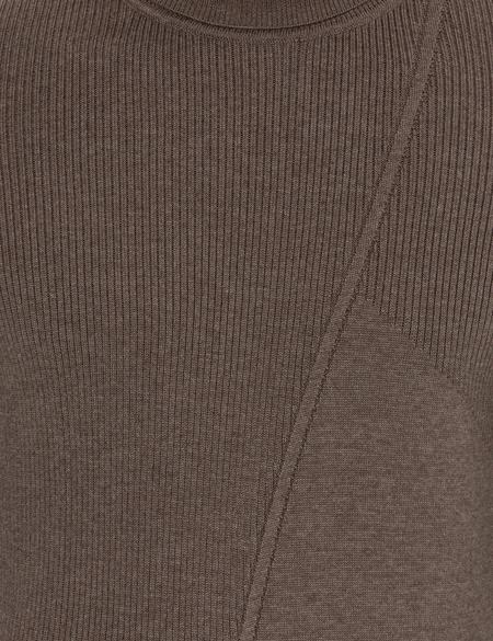 Vizon Melanj Slim Fit Balıkçı Yaka Triko Kazak - 50259784023