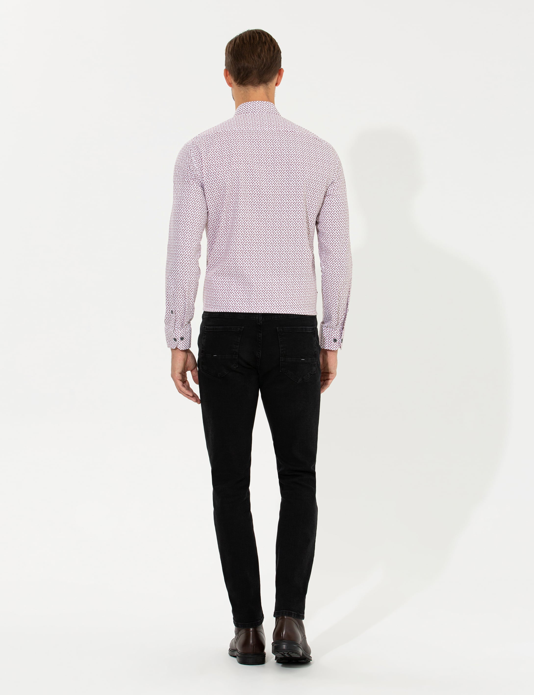 Siyah Slim Fit Jean Pantolon - Image 4