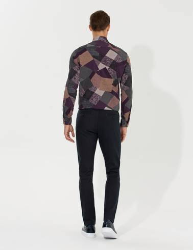 Kahverengi Slim Fit Kanvas Pantolon