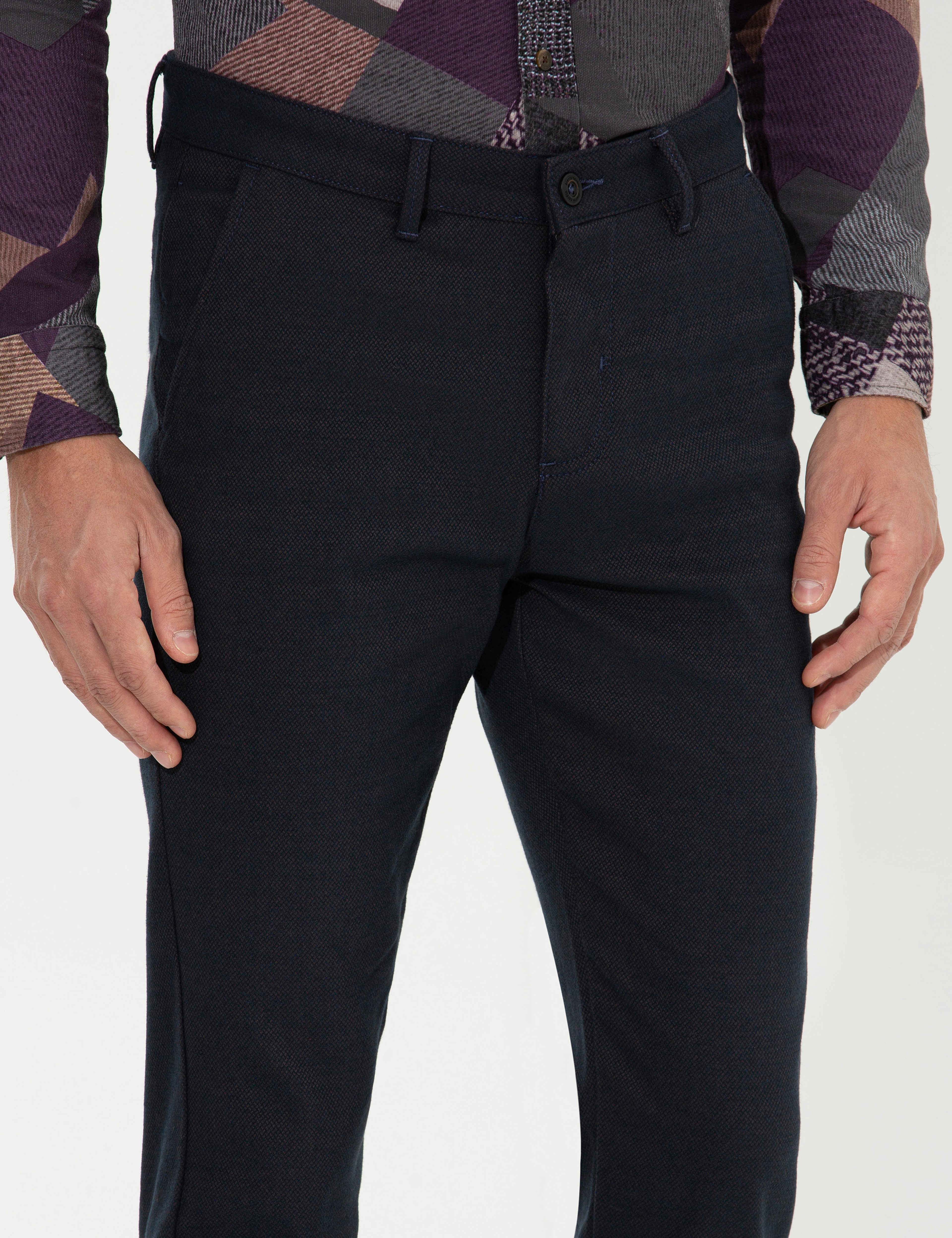 Kahverengi Slim Fit Kanvas Pantolon