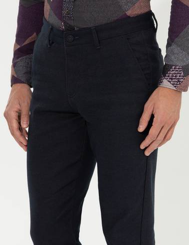 Kahverengi Slim Fit Kanvas Pantolon