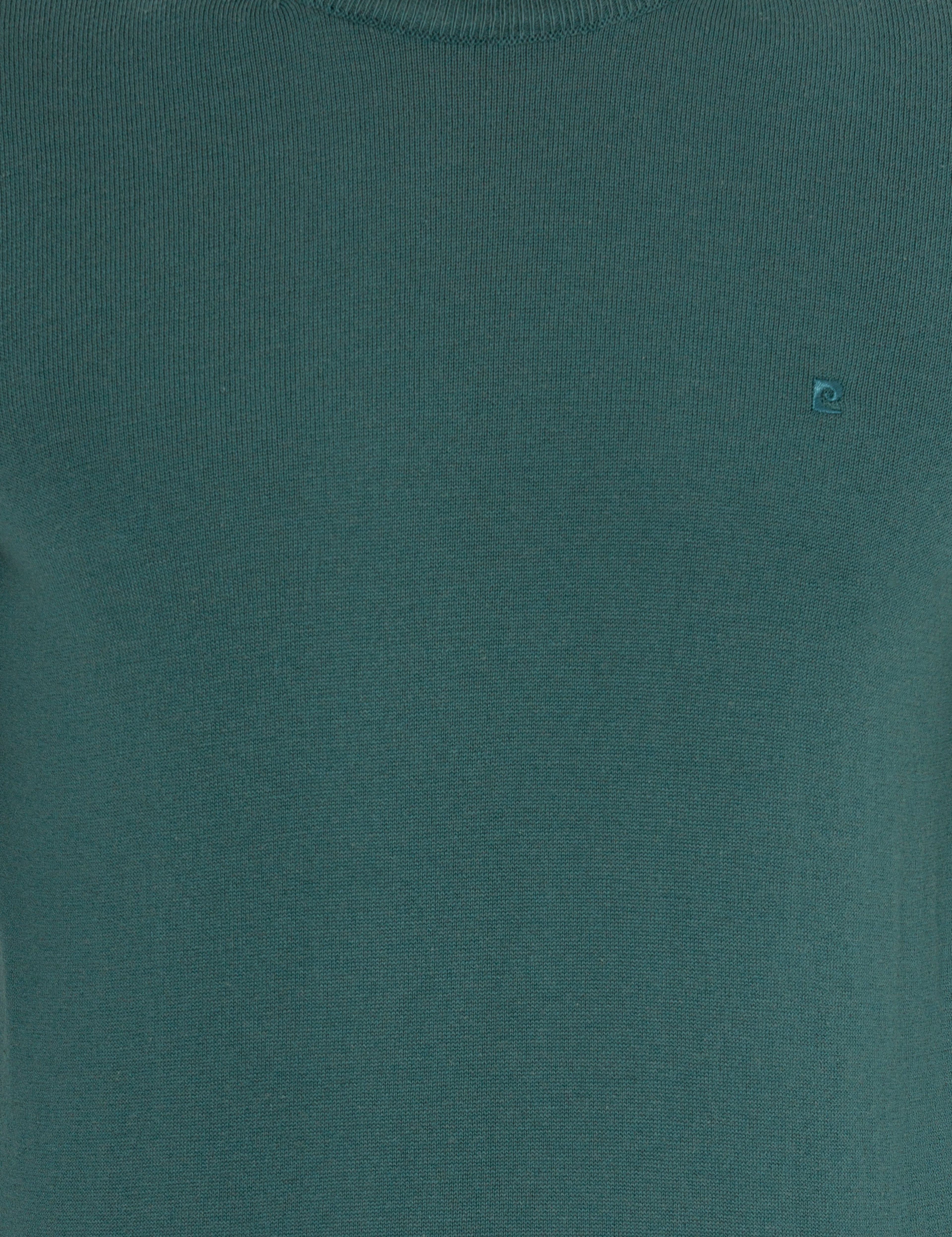 Yeşil Slim Fit Bisiklet Yaka Basic Triko Kazak - Image 6