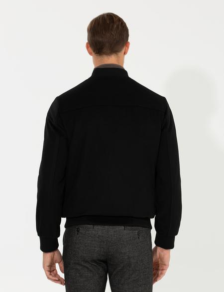 Siyah Kaşe Mont - 50257387002