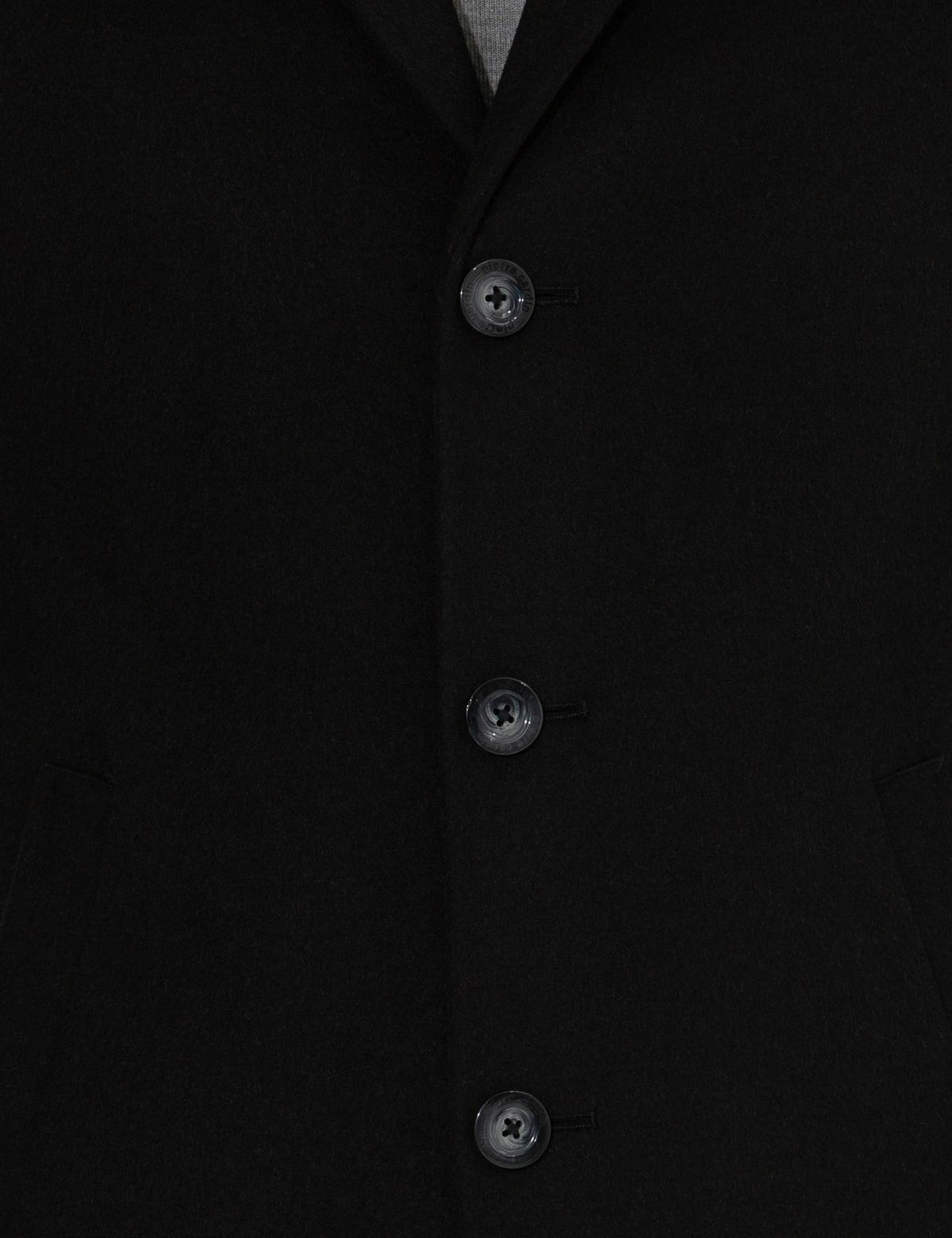 Siyah Ex. Slim Fit Kaşe Kaban - 50257388006