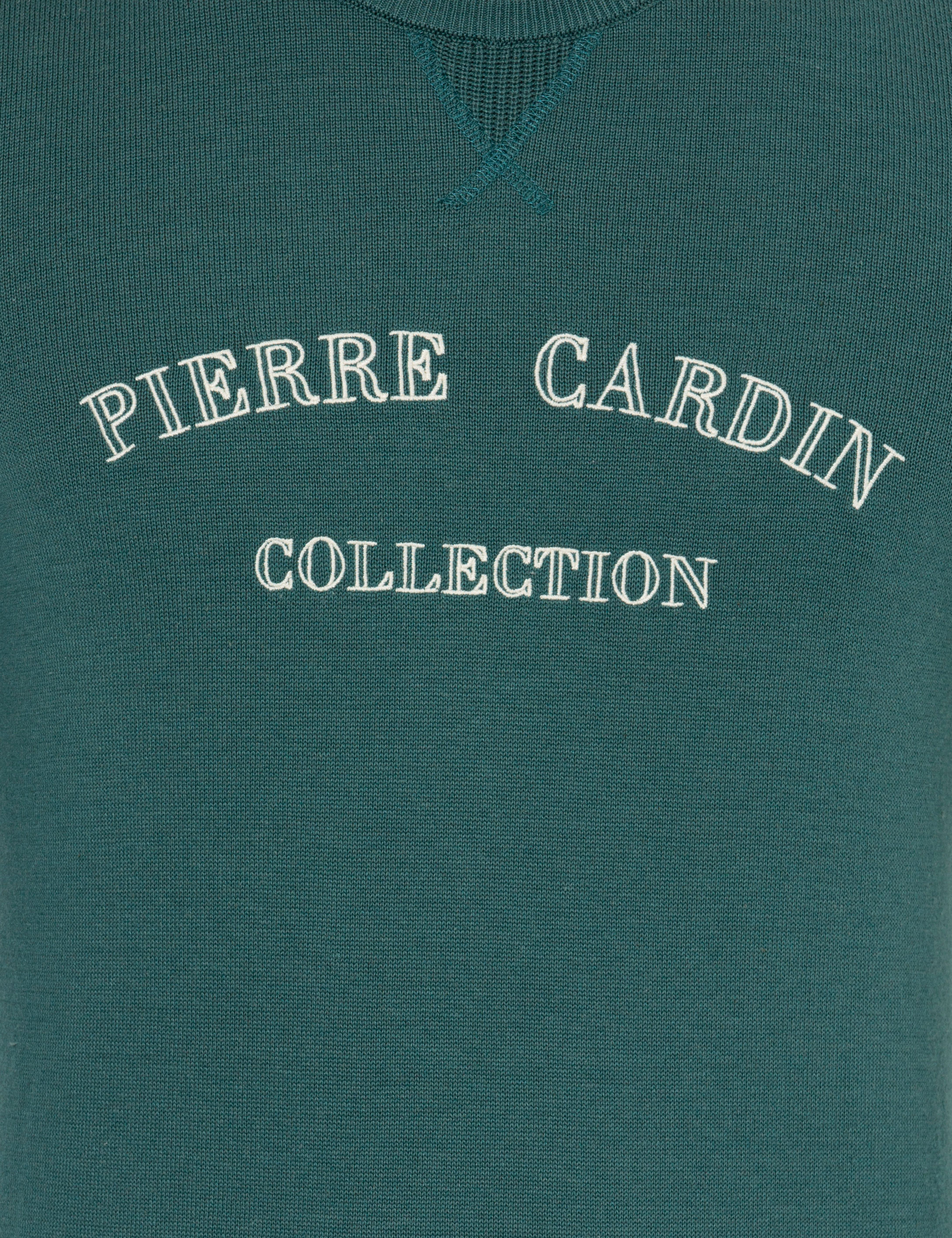 Pierre Cardin Yeşil Slim Fit Bisiklet Yaka Triko Kazak görsel 6
