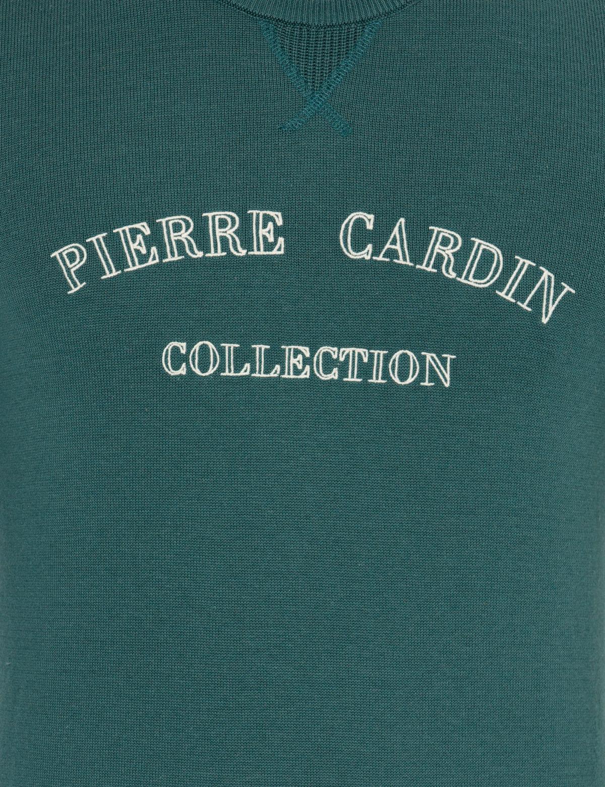 Yeşil Slim Fit Bisiklet Yaka Triko Kazak - 50259091023