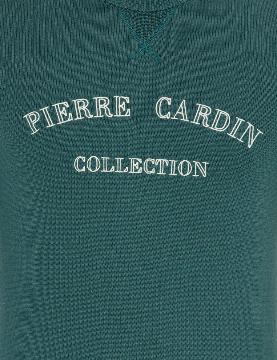 Yeşil Slim Fit Bisiklet Yaka Triko Kazak