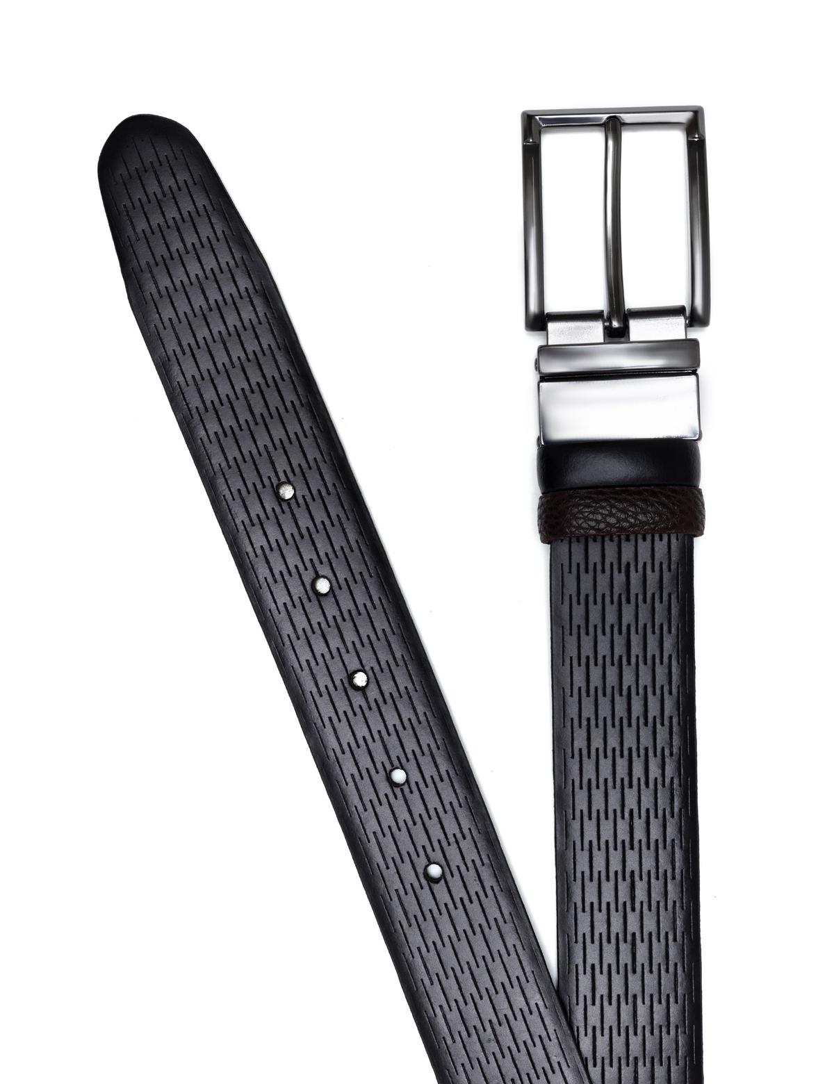 Siyah Çift Taraflı Kemer - 50266926003