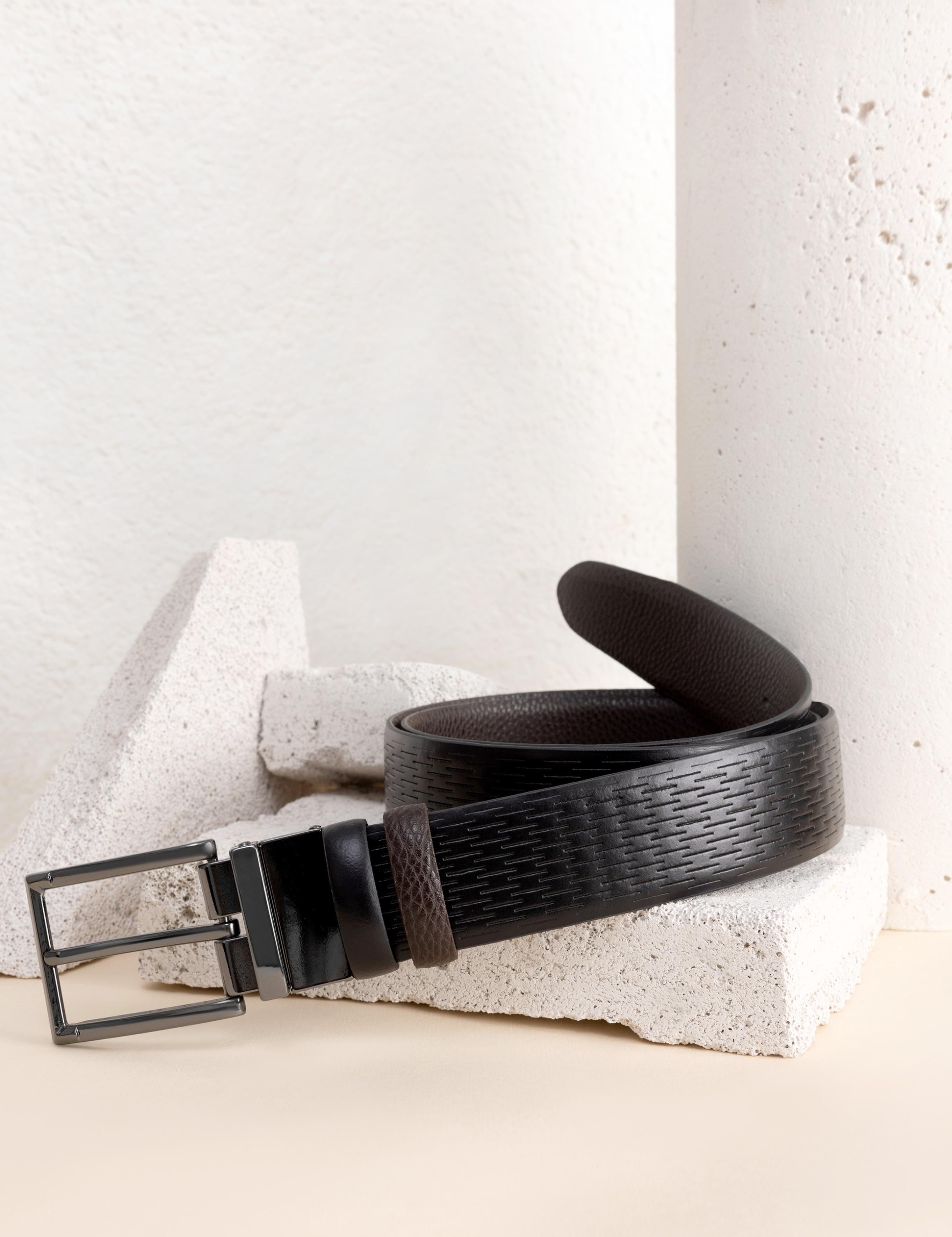 Siyah Çift Taraflı Kemer