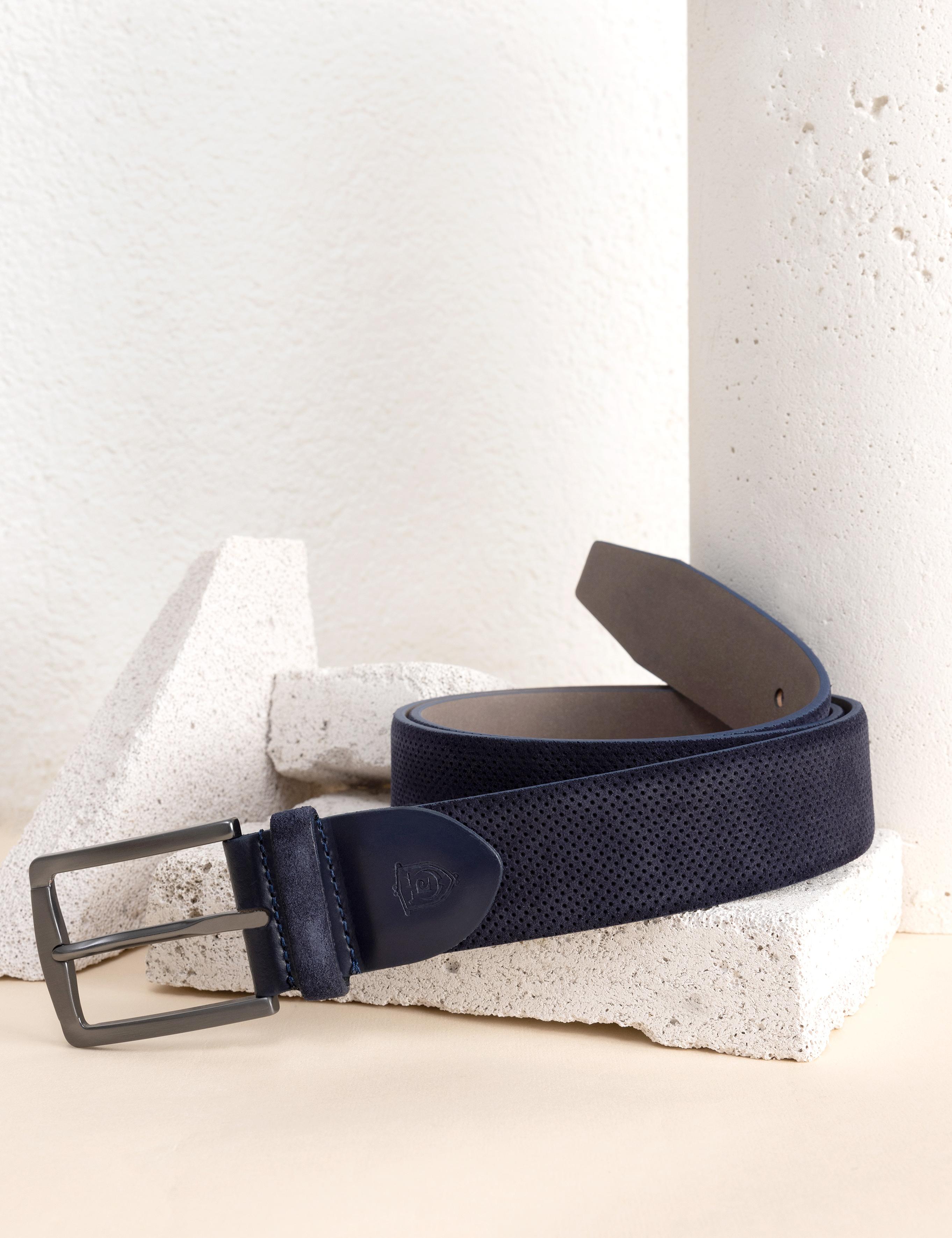 Lacivert Süet Kemer